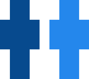 the blue & dark blue guy