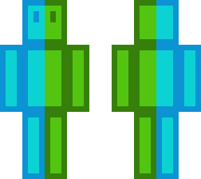 blue and green