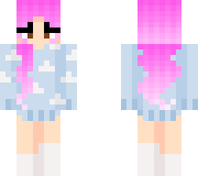 pastel cloud girl