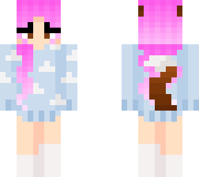 pastel cloud wolf girl