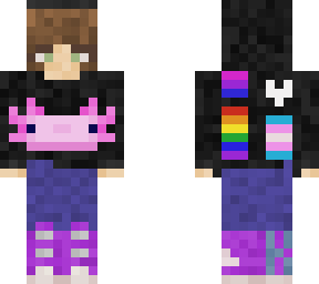 axolotl jumper with pride flags