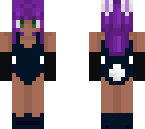 bunny suit purple hair