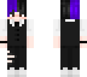half purple half black