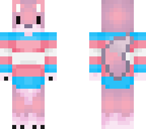 pink fox with trans hoodie