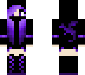 purple dragon girl (slim, 3-d)