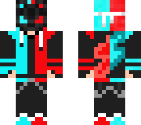 red and blue wolf boy