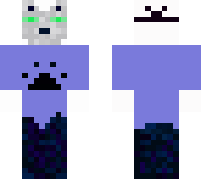 white enderman with wolf mask