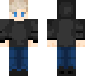 blonde boy w/ black hoodie and jeans