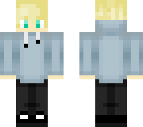 blue hoodie blonde boy | Minecraft Skin
