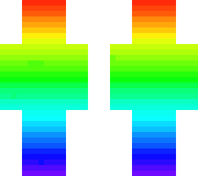copy of "rainbow gaming skin" but with no eyes