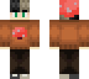half and half hair mushroom outfit