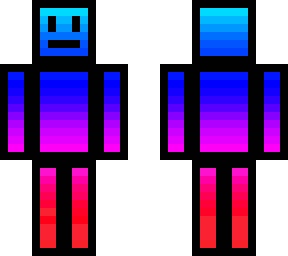 inverted rainbow robot... | Minecraft Skin