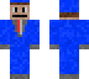 man in blue suit