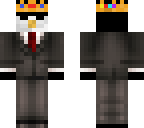 penguin with suit and crown