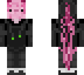 pink axolotl with hoodie on