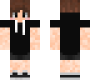 black hoodie boy(shorts and t-shirts)