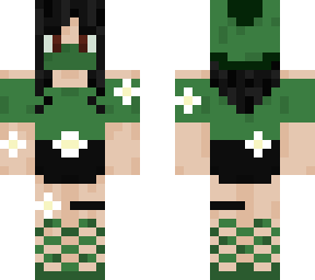 green with daisys
