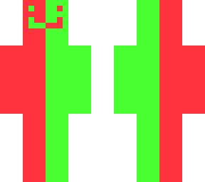 half red and half green guy.