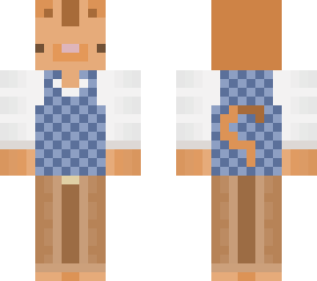orange cat with blue sweatervest