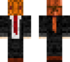 pumpkin in suits final, no kidding with hair tied