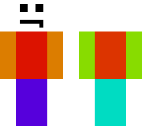 rainbow blocky figure