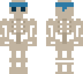skeleton - cyan bandana