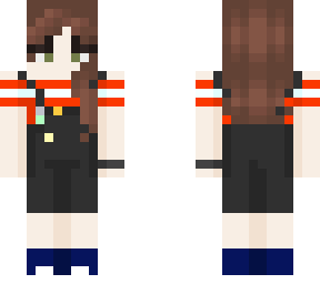 striped shirt with black overalls black braclet only