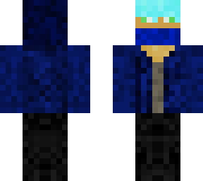 backwards dark blue skin