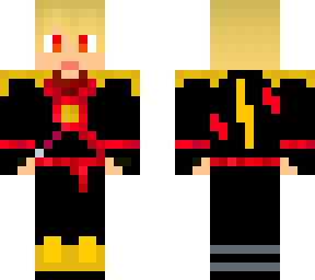 blonde lightning red ninja boy - created by eradicator475