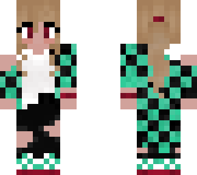blonde w/ tanjiro checkers