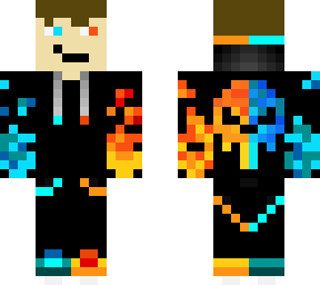 fire vs ice skull jacket