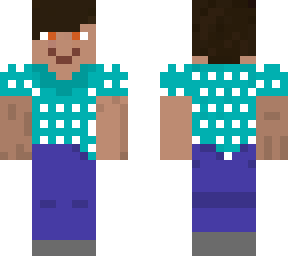 guy with a blue jacket with white squares