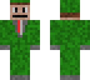 man in green suit