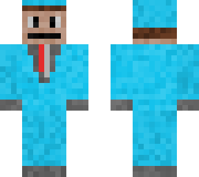 man in light blue suit