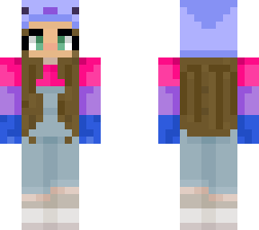no texture bi pride, axolotl hat