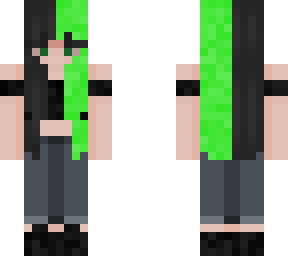 green and black split dye