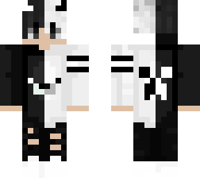 black and white