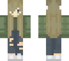 blonde ram green shirt girl