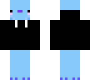 Blue axolotl in a hoodie | Minecraft Skin