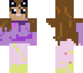 brown hair cat girl