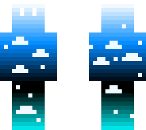 cloud man (shades of blue)