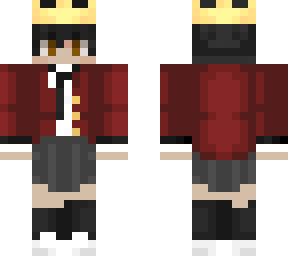 crimson school uniform ?