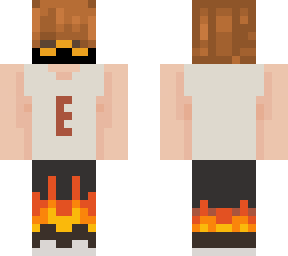 my drawing oc in mc skin :0