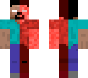 red and normal herobrine