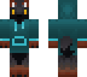 reverse shadow fox with blue jacket/hoodie