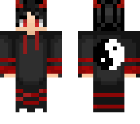 rin akahoshi (dark hood, hoodless)