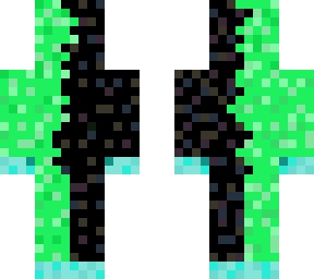 green and black half boy