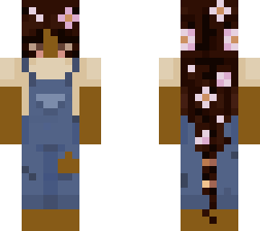 light skin farmer with pink flowers