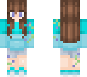 spring girl with vines and blue hoodie