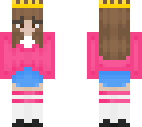 girl with an crown in pink suit
